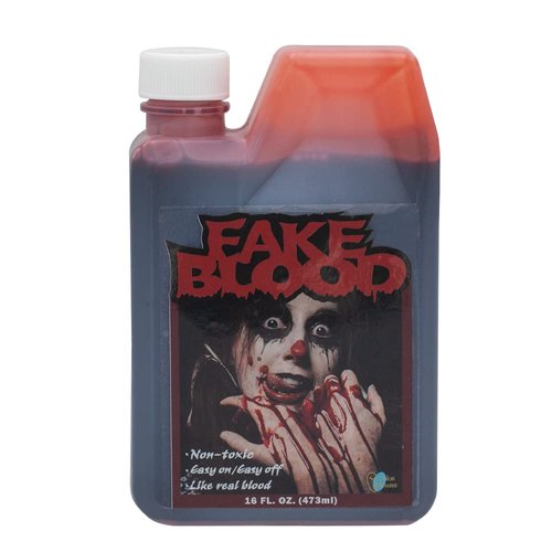 Color Master Fake Blood Washable（16FL OZ) Looks & Flow Like Real Blood Halloween Vampire