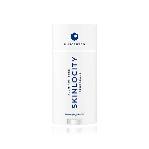 Skinlocity Natural Unscented Deodorant for Men and Women, Aluminum Free, High Performing