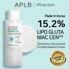 APLB Glutathione Niacinamide Facial Toner | LIPO GLUTA NIAC CEN™ 15.2% 5.41 FL.OZ/Korean Skincare, Replenishing Moisture, Revitalize for Gentle and Improve Skin Texture Through Niacinamide