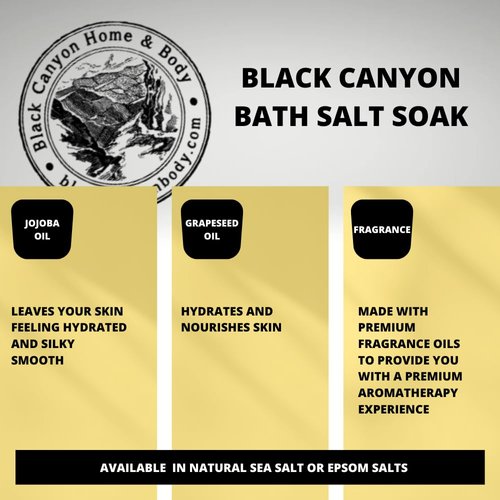 Black Canyon Peanut Butter Cups Scented Sea Salt Bath Soak with Jojoba Oil, 20 Oz