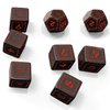 Free League Publishing: The One Ring: Black Dice Set - 8 Engraved Dice, Black with Red Numbers, Tabletop Roleplaying Game Accessory, Lord of The Rings
