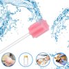 Disposable Oral Swabs, Sterile Dental Sponge Swabsticks Unflavored for Mouth & Gum Cleaning - Sponge and Paper rod.