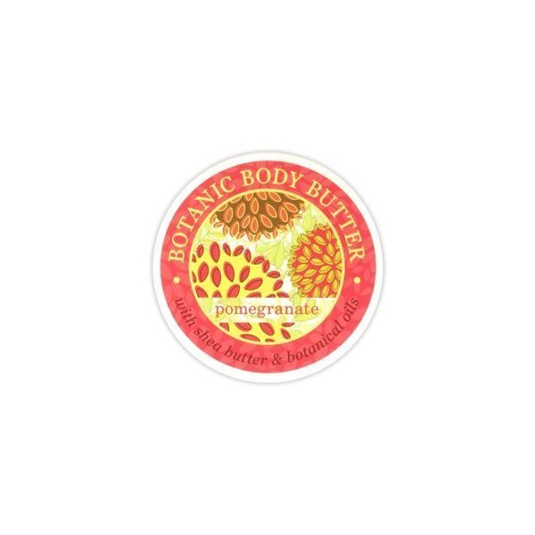Greenwich Bay Trading Company Botanic Body Butter with Shea Butter and Cocoa Butter 8oz Tub (Pomegranate)