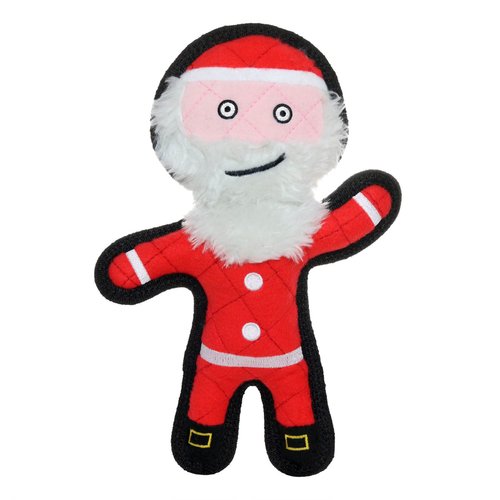 TUFFY - World&#39;s Tuffest Soft Dog Toy- Holiday - Santa -Squeakers-Multiple Layers.Made Durable, St...