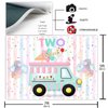Avezano Ice Cream Birthday Backdrop for Two Sweet Birthday Party Decorations Two Sweet Ice Cream Truck 2nd Birthday Party Banner Cake Table Supplies Photography Background (7x5ft)