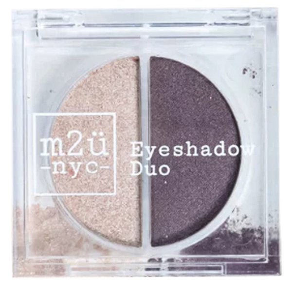 M2U NYC EyeShadow Duo, Eye Shadow Set, Multiple Shades/Colors, Makeup Eyeshadow Palette, 2 Colors Per Set (Crown Heights (Champagne | Purple))