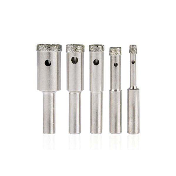 NEIKO 00823A Diamond Hole Saw, 5 Pc Diamond Drill Bit Set, 5/32–1/2-Inch Hollow Core, 1/4-Inch Shank, Glass Drill Bit, Ceramics, Tile Drill Bits, Granite, Glass Cutter for Bottles, Pots, Marble