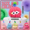 Z-CHARMMY Fluffy Pom Poms Hair Clips, Crazy Hair Day Accessories for Girls, Cartoon Hair Clips for Toddler, Quirky Little Monster Barrettes, Christmas Stocking Stuffers for Kids, 5 Pieces