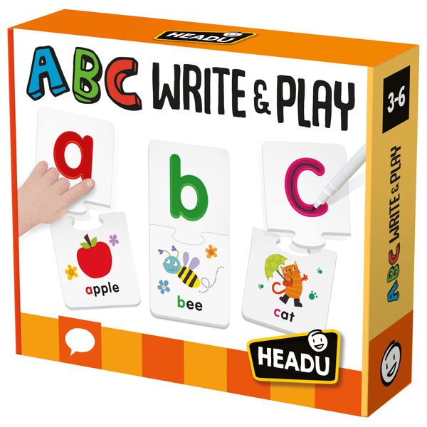 Headu ABC Write & Play, Educational Toys for Boys and Girls Ages 3-6 Years Old, Preschool Learning Toys, Teacher Homeschool Supplies, Birthday