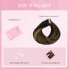 MAXITA Hair Extensions Tape in Hair Extensions Human Hair 18 inch 50g 20pcs Balayage Dark Brown to Chestnut Brown Real Human Hair Extensions Real Remy Seamless Straight Hair Extensions for Women