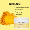 PURE SOL. Turmeric Body Scrub, Glowing, Exfoliating for Soft Healthy Skin, Exfoliated Dry DeHydrated Dead Skin, Improves Skin Texture (1 Pack)