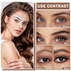 ZHISHUDL Eyebrow Stamp Stencil Kit Eye Brow Stencil Kit Brow Stamp Kit Long Lasting Waterproof Eyebrow Makeup Powder Kit with 24 Reusable Eyebrow Stencils - 03 Skin Color&Brown&Gray Black