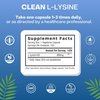 Natural Cure Labs Clean L-Lysine 600mg, 120 Capsules | Vegan, Non-GMO, & Gluten Free