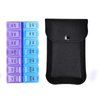 VOFOON Travel Pill Organizer 2 Times a Day, PU Leather Portable Pill Case for Women/Men, 7 Day AM PM Pill Box with Travel Pouch Medicine Organizer for Vitamins Medicine Fish Oils Supplements (Small)