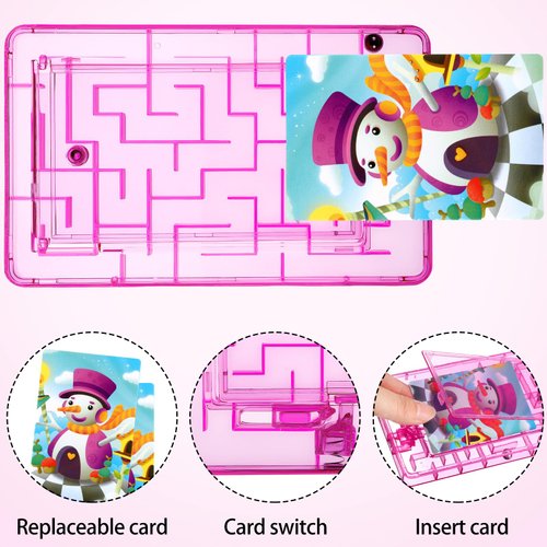 Civaner 10 Pieces Gift Card Puzzle Box Money Maze Gift Holder Plastic Puzzle Card Holder Intellectual Pinball Machine Game Fun Birthday Christmas Party Favors for Teens Adults(Pink)