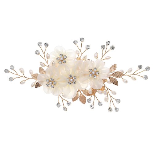 Bridal Hair Accessories: Crystal Rhinestone Pearl Flower Hair Pins, Barrettes and Headpieces for Women and Girls