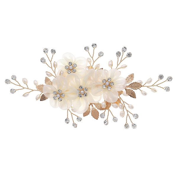 Bridal Hair Accessories: Crystal Rhinestone Pearl Flower Hair Pins, Barrettes and Headpieces for Women and Girls