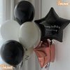 Black Star Balloons 18 Inch, 10 Pcs Black Star Shaped Mylar Helium Foil Metallic Balloon for Birthday Party Decorations Baby Shower Wedding Anniversary Backdrop Halloween Party Supplies