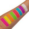 Moon Glow - Blacklight Neon UV Pigment Shaker 0.1oz Set of 8 – Glows brightly under Blacklights/UV Lighting! Use on the face/body, as loose eye shadow and for nail art