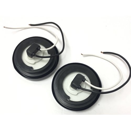 MAXXHAUL 80652 2" LED Round Clearance Side Marker Light Amber with Grommet Trailer Truck RV,2 Pack