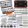 PLUSINNO 397pcs Fishing Accessories Kit, Fishing Tackle Box with Tackle Included, Hooks, Weights, Jig Heads, Swivels Snaps Combined into 12 Rigs, Fishing Gear Equipment for Bass