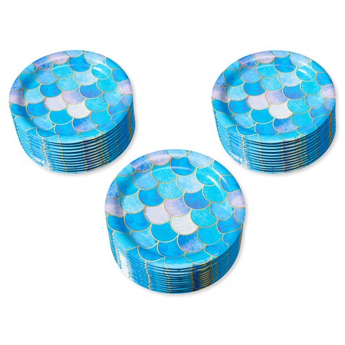 American Greetings Mermaid Party Supplies, Dessert Plates (36-Count)
