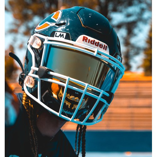 Loudmouth Football Mouth Guard - 3D Chrome Beast Football Mouthpiece, Fits Adult & Youth, Mouth Guard Football Accessories (3D Beast - Chrome Black/Gold)