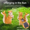 Attivolife Solar Squirrel Garden Statue Light, Outdoor Decor Figurines with Butterfly, Yard Patio Balcony Lawn Home Decor Sculpture Ornaments, Mother's Day Birthday Gift for Mom Grandma