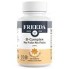 Freeda Vitamin B Complex No Folic No PABA - Super B Complex Kosher Vitamin Supplement with Vitamin B1 Vitamin B2 Vitamin B3 Vitamin B5 Vitamin B6 Vitamin B12 - Vit B Complex B for Women & Men (250 Ct)