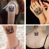 Dopetattoo 6 Sheets Temporary Fake Tattoos for Men Adults Electric Guitar Roses Angel Wing Music Notes Rock Roll Temporary Fake Tattoo for Women Neck Arm Chest for Woman