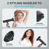 Hair Dryer, 150000 RPM Professional High-Speed Hair Blow Dryer, Negative Ionic Hair Dryer with Diffuser and Nozzle Attachment, Fast Drying and Portable Hair Dryer for Women and Men Traveling, Black