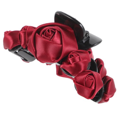 Anneome Rose Hair Clip - Hair Clip for Women with Delicate Red Rose Shape, Comfortable to Use, Practical for Everyday Wearing, Occasion Claw Clips for Thick Hair - Pack of 1