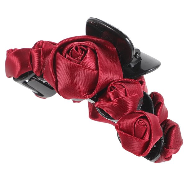 Anneome Rose Hair Clip - Hair Clip for Women with Delicate Red Rose Shape, Comfortable to Use, Practical for Everyday Wearing, Occasion Claw Clips for Thick Hair - Pack of 1