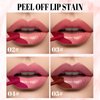 DAGEDA 2 Colors Peel Off Lip Liner Stain Set, Tattoo Color Lip Tint Stain, Long Lasting and Waterproof Lip Stain Peel off Lip Makeup,Peel Off Lip Liner with Natural Matte Finish (01+03)