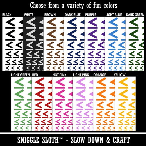 Less Than or Equal To Math Symbol Temporary Tattoo Water Resistant Fake Body Art Set Collection - Dark Green (One Sheet)