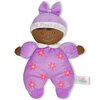 June Garden 9" My First Doll Hazel - Soft Plush Baby Doll with Rattle - Purple Outfit