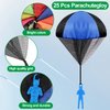 Vyndicca 25PCS Parachute Toy,Throwing Parachute Toys Outdoor Children's Flying Toys,Tangle Free Toy Parachute,Hand Throw Parachute Army Man for Kids Fun Party Gifts,9 Colors