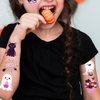 Cute Halloween Tattoos Pink Temporary Tattoo Stickers 83 Pcs Trick or Treat Fake Tattoos Halloween Party Favors Goodie Bags Gift Stuffers School Prize