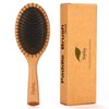 Hair brush for Men and women,wet brush with wooden handle,curly hair brush,air cushion brush,wooden hairbrush for Thick/thin/Fine Hair,paddle brush for Wet & Dry Hair,oval wooden brush