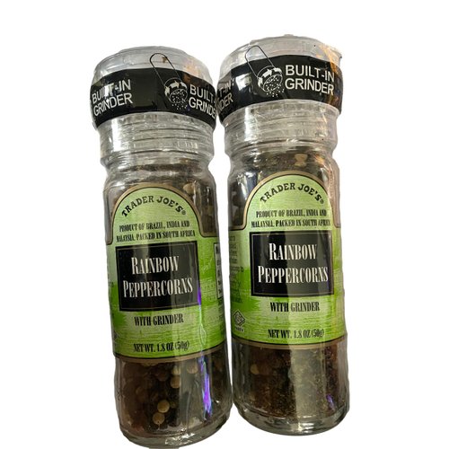 Trader Joe's Rainbow Peppercorns Pepper with Grinder (2 Pack)
