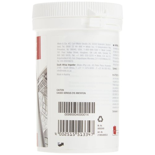 Miele DishClean Dishwasher Cleaner, Care Product for the Optimal Functioning of Dishwashers, Removing Odors and Limescale Deposits, 5.6 oz, white