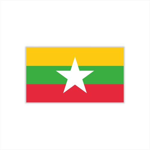 Womaha 30 Temporary Myanmar Flag Tattoos Fans Face Tattoo Stickers for Adults Kids Group Activity Props