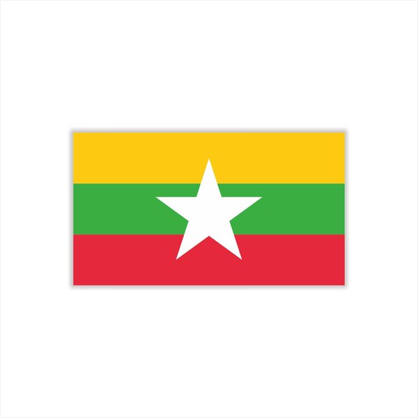 Womaha 30 Temporary Myanmar Flag Tattoos Fans Face Tattoo Stickers for Adults Kids Group Activity Props