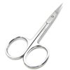 Melwey Eyebrow Scissors & Small Cuticle Scissors, Curved Blade Manicure TSA Scissors. Stainless-Steel Scissors for Eyelashes, Facial Hair, Pubic, Men Moustache & Beard.
