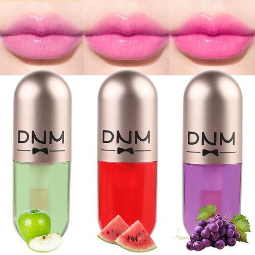 BINGBRUSH 3Pcs Capsule Color Changing Lip Gloss Tinted, Pink Plumping Magic Mood Lipstick Lip Glaze, High-Shine Clear Lip Stain Lip Balm Lip Care, Longlasting Moisturizing Lip Glow Oil