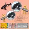 BRETOYIN Jumbo Sperm Whale Toy Figure Set 5PCS Sea Creatures Toys for Kids Narwhal Shark Figurine Killer Whale Toys Beluga Model Educational Science Shark Toys Boy Birthday Gift
