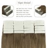 Tape in Hair Extensions Light Brown Mix with Platinum Blonde 14 Inch 50 Grams 20pcs Hair Extensions Tape Natural Soft Silky Straight Tape in Human Hair Extensions Natural Soft Tick Extensions