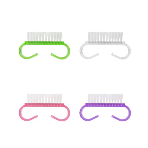 YEEPSYS Handle Grip Nail Brush, Hand Fingernail Brush Cleaner Scrubbing Kit Pedicure for Toes and Nails Men Women (Muticolored C，Small Size)