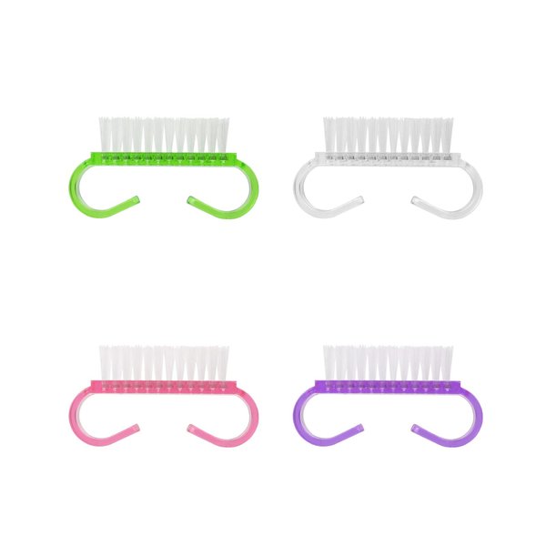 YEEPSYS Handle Grip Nail Brush, Hand Fingernail Brush Cleaner Scrubbing Kit Pedicure for Toes and Nails Men Women (Muticolored C，Small Size)