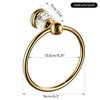 WINCASE Crystal Towel Ring, Gold Towel Holders for Bathrooms, Round Hand Towel Rack Wall Mounted Decorative